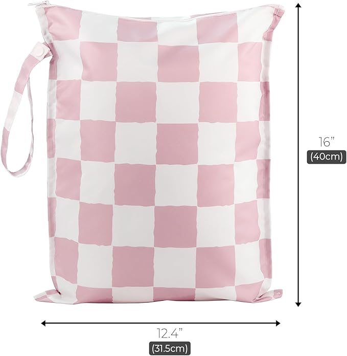 Wet Bag for Swimsuit - 2 Pack Waterproof Wet Dry Bag for Clothes - Baby Diaper Bag - Travel Laundry Daycare Bags - Baby Beach Essentials - Bogg Bag Accessories