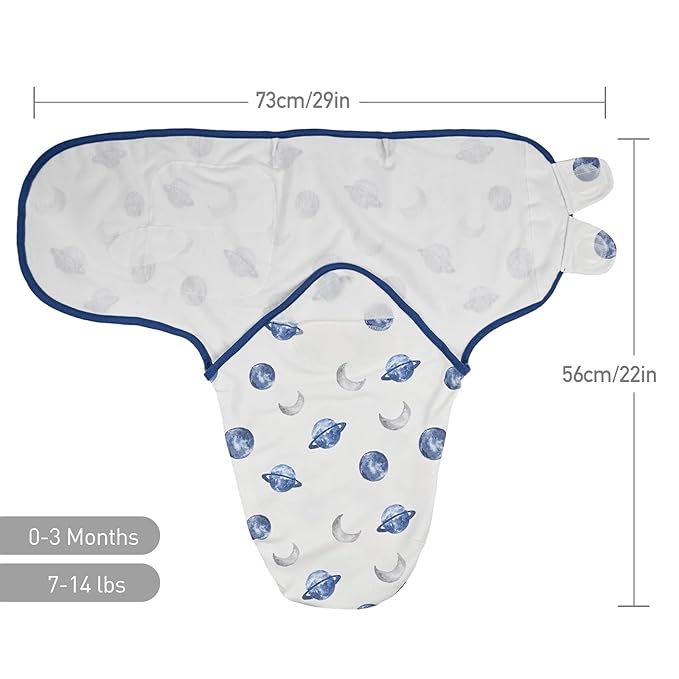 Organic Baby Swaddle Sleep Sacks, 3-Pack Swaddles for Newborns Baby Essentials, Infant 0-3 Months, 100% Cotton Soft & Snug Adjustable Wrap Nursery Swaddling Blankets Improves Sleep