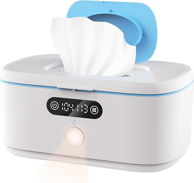 Bellababy Wipe Wamer for Vehicle and Home Use, Baby Wet Wipes Dispenser and Diaper Wipe Warmer with Night Light,Temperature Display,No Need Water and Sponge, ℉ and ℃ Convertible