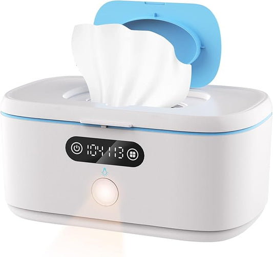 Bellababy Wipe Wamer for Vehicle and Home Use, Baby Wet Wipes Dispenser and Diaper Wipe Warmer with Night Light,Temperature Display,No Need Water and Sponge, ℉ and ℃ Convertible