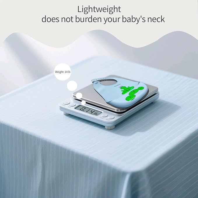UBINGSOPA Silicone Baby Bibs – Adjustable, Soft, Waterproof & Durable, with Large Food-Catching Pocket, Feeding-Friendly