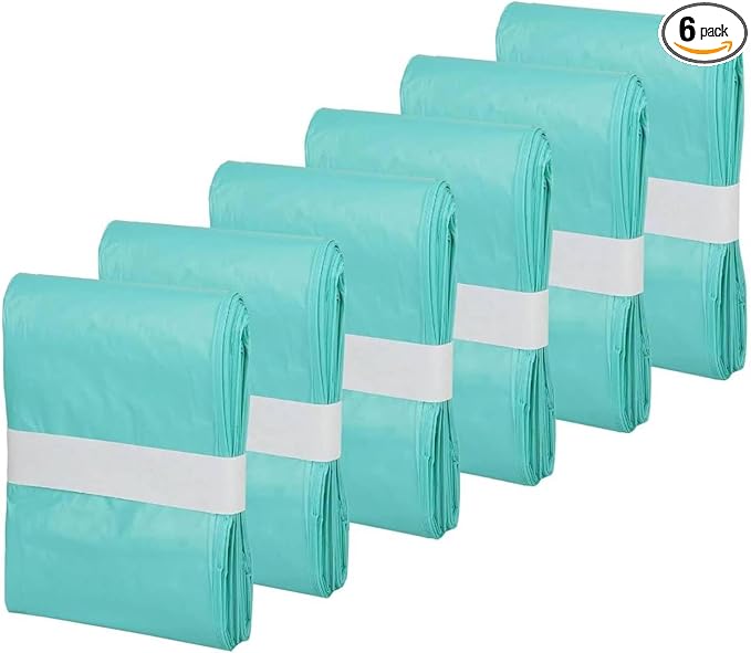 Adult Diaper Liner Refills, Compatible with Janibell Akord 280 Slim Model Pail, Odor-Seal Technology, Adult Diaper System, A Single Liner Pack Will Last Holds Up to 550 Diapers/Briefs, 6-Pack
