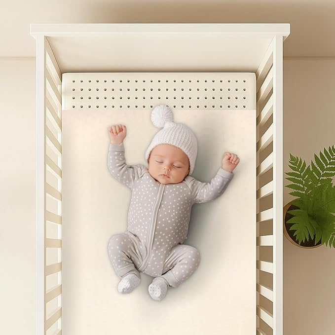 ORGANIC TEXTILES Organic Baby Mattress Topper with Wool Cover - GOLS/GOTS Certified - Breathable, Hypoallergenic, 2" Standard (52"x28")