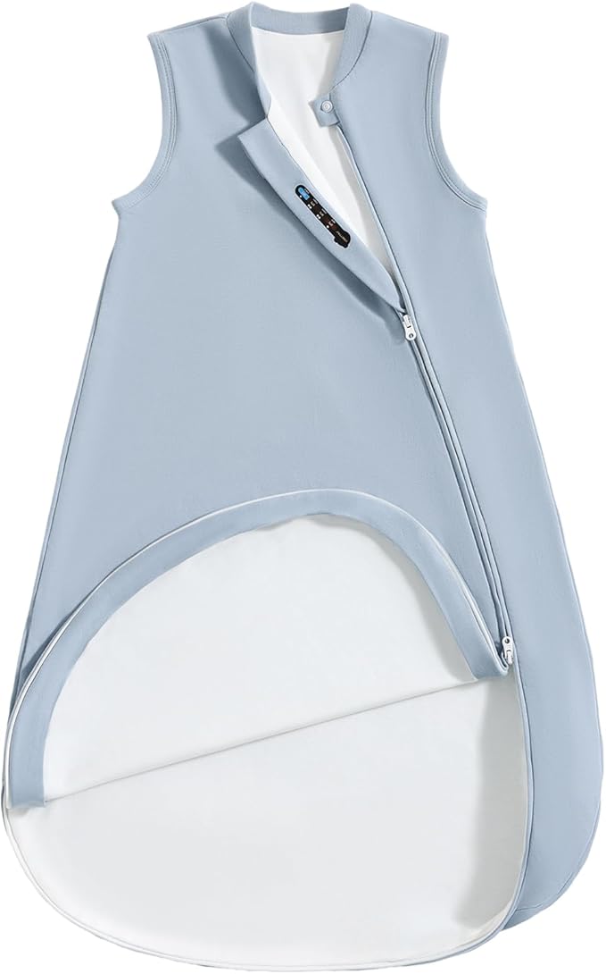 usbettas 1.0 Tog 2.5 Tog Baby Sleep Sack, 100% Cotton Baby Sleeping Bag 3-24M, 2-Way Zipper Baby Wearable Blanket