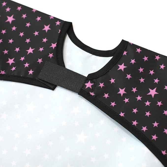 Plie Long Sleeve Waterproof Bib for Toddlers – Soft Feeding Smock for Baby Mealtime, Self-Feeding, BPA-Free, Easy Clean