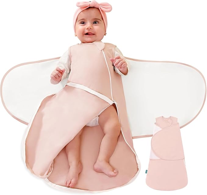 LILBESTIE Baby Swaddle Sleep Sack, 1.0 Tog New-Parent-Friendly Swaddle for Newborns & infant 0-6 Months Baby Wearable Blanket Reduce Startle Reflex, Newborn Boys Girls Registry Essentials