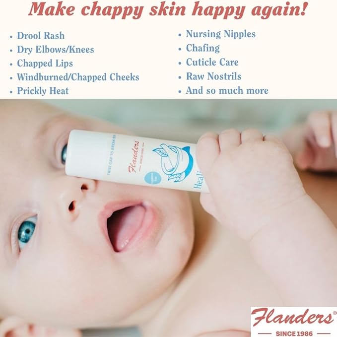 Flanders Skin Relief Bundle – 2 Tubes of Buttocks Ointment and 1 Stick of Healing Balm, Pharmacist Developed, All-Natural, Safe for Sensitive Skin, Made in USA