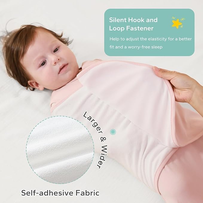 LILBESTIE Baby Swaddle Sleep Sack, 1.0 Tog New-Parent-Friendly Swaddle for Newborns & infant 6-12 Months Baby Wearable Blanket Reduce Startle Reflex, Newborn Boys Girls Registry Essentials