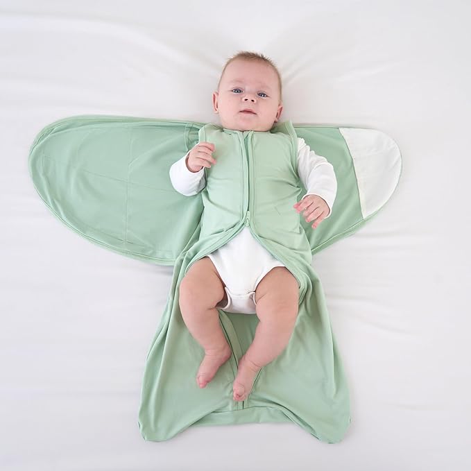 littogoose 2-Pack 0.5 TOG Newborn Sleep Sack, All-in-One Swaddle Wrap with Silent Velcro for Infants (0–3 Months)