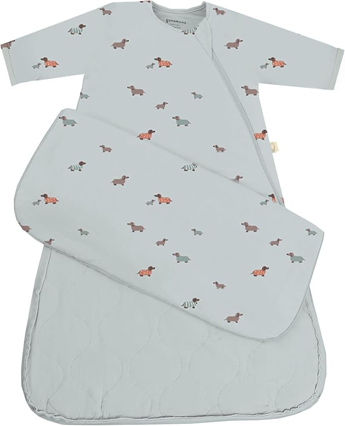 GUNAMUNA Long-Sleeve Sleep Sack for Babies and Toddlers, Wearable Sleep Bag, Easy Diaper Changes, Soft Rayon, 2.5 TOG