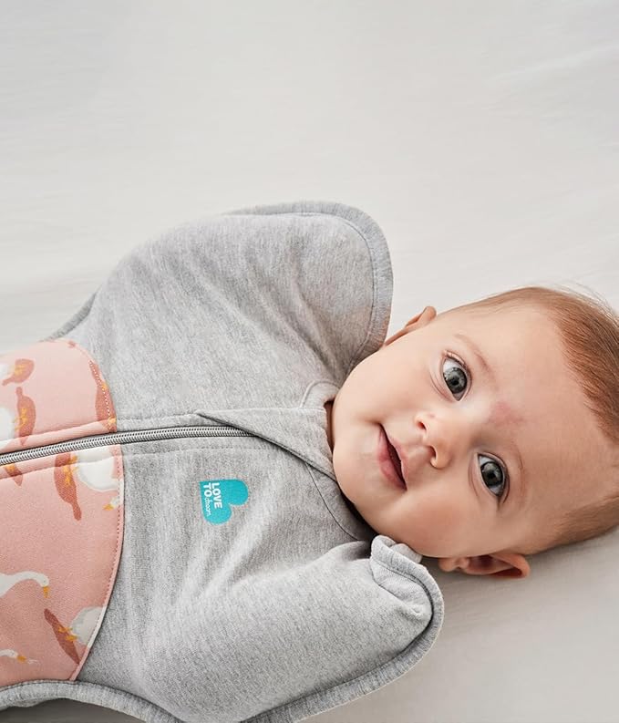 Love to Dream Warm Swaddle UP 2.5 TOG Baby Sleep Sack for Autumn & Winter | Arms Up Position for Self-Soothing, Calms Startle Reflex | Medium 13-19 lbs, Dusty Pink