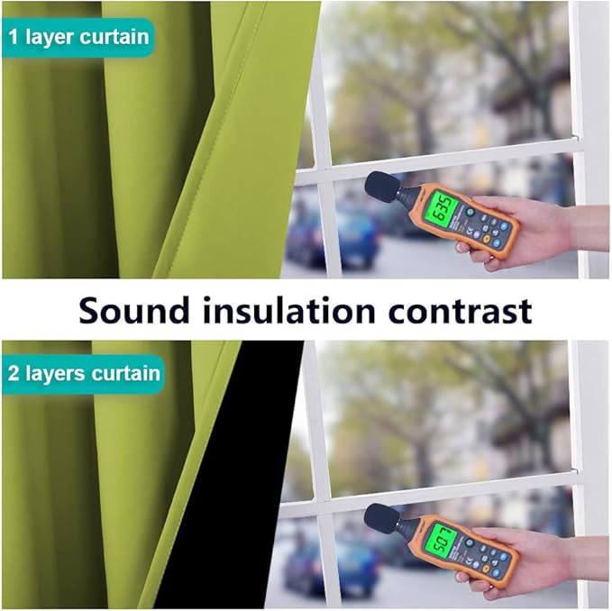 NICETOWN 100% Blackout Curtains 84 inches Long, Fresh Green, 52 inches Wide, Pair of Energy Smart & Noise Blocking Out Drapes for Baby Room Window, Thermal Insulated Guest Room Lined Window Dressing