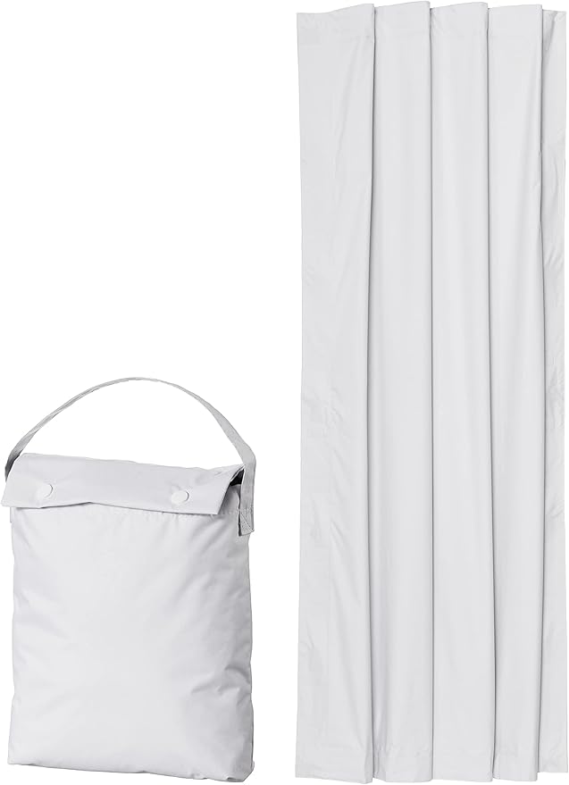 Amazon Basics Portable Blackout Curtain Shade with Suction Cups, 50"W x 78"L, 1 Pack, White