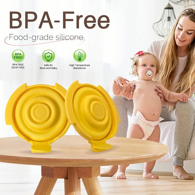 PumpMom-us Membranes Compatible with Medela Pump Parts, Silicone Diaphragm for PersonalFit Flex connectors Replacement Membranes, Pump in Style MaxFlow, Swing Maxi and Freestyle Flex Parts, 2-Pack (2)