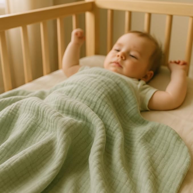 Soft 100% Cotton Swaddles for Newborns, 2- Pack - Large, Breathable Baby Blanket - Versatile, Durable Muslin Swaddle Blankets - Perfect Newborn Essentials