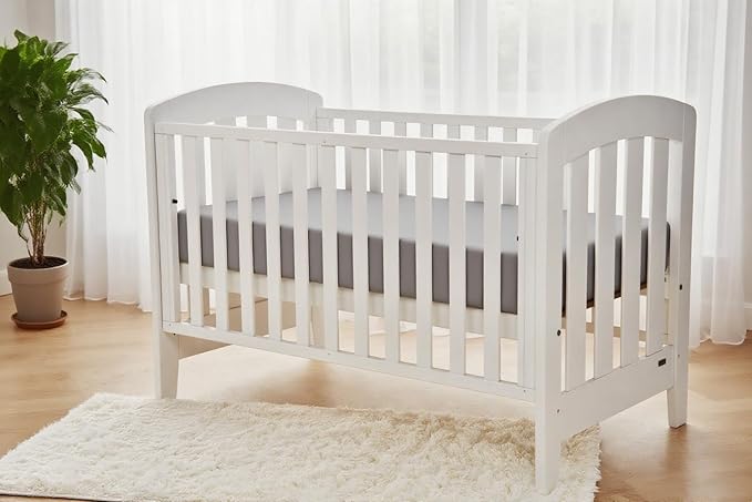 American Baby Company 2 Pack Fitted Crib Sheets 52" x 28" - Ultra Soft Microfiber Crib and Toddler Bed Sheets, Gray/Pink, Neutral for Boys & Girls