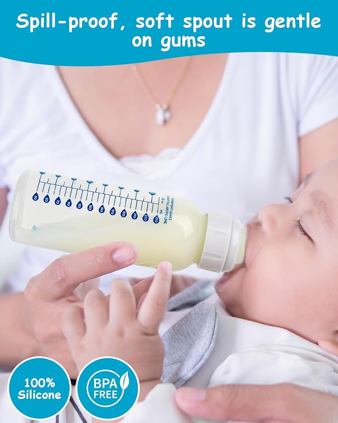 Silicone Nipple for Dr. Brown’s Natural Flow Level 1 Narrow Baby Bottle, Slow Flow, 0m+, 5 Count