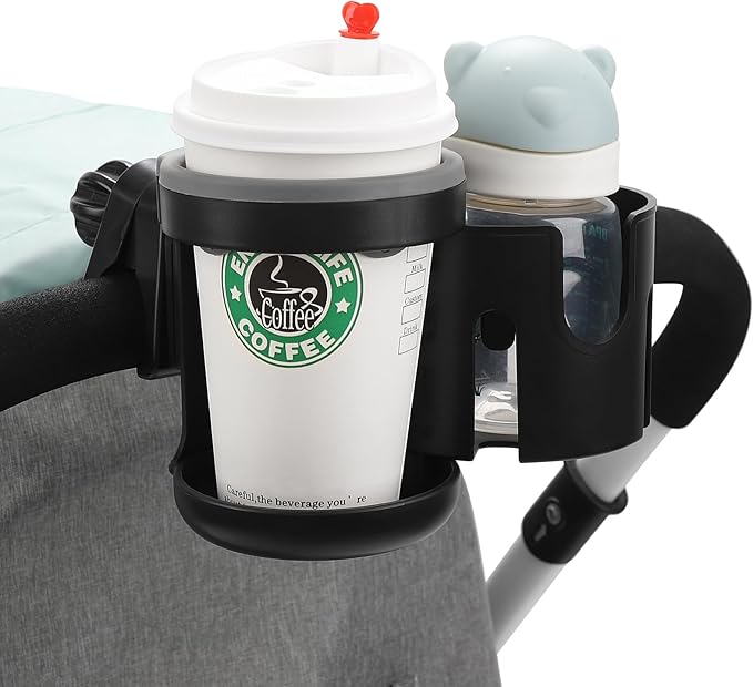 Accmor Stroller Cup Holder, Universal Cup Holder, Bike Cup Holder, 360° Rotatable Expandable Cup Holder for Stroller, Bike, Wheelchair, Walker