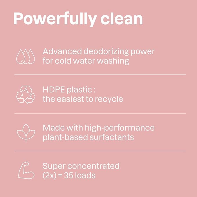 ATTITUDE Baby Laundry Detergent, EWG Verified, Plant and Mineral-Based Formula, HE Compatible, Vegan Household Products, Unscented, 35 Loads, 35.5 Fl Oz