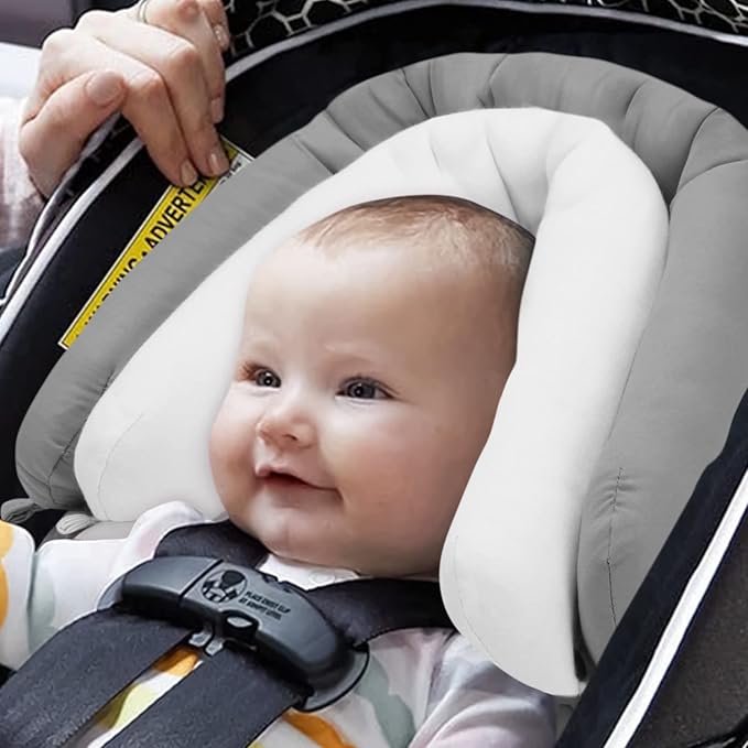 Pro Goleem Infant Car Seat Insert, Babybody Support for Toddler, Soft Minky Preemie Car Seat Insert, 2-in-1 Reversible, Perfect for Carseats, Strollers, Swings, White and Grey