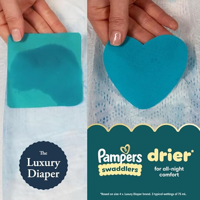 Pampers Swaddlers Diapers, Size 5 (20-37 lbs), 58 Count, Absorbent, Keeps Baby Dry and Comfortable, Skin Safe Disposable Baby Diaper (Packaging May Vary)