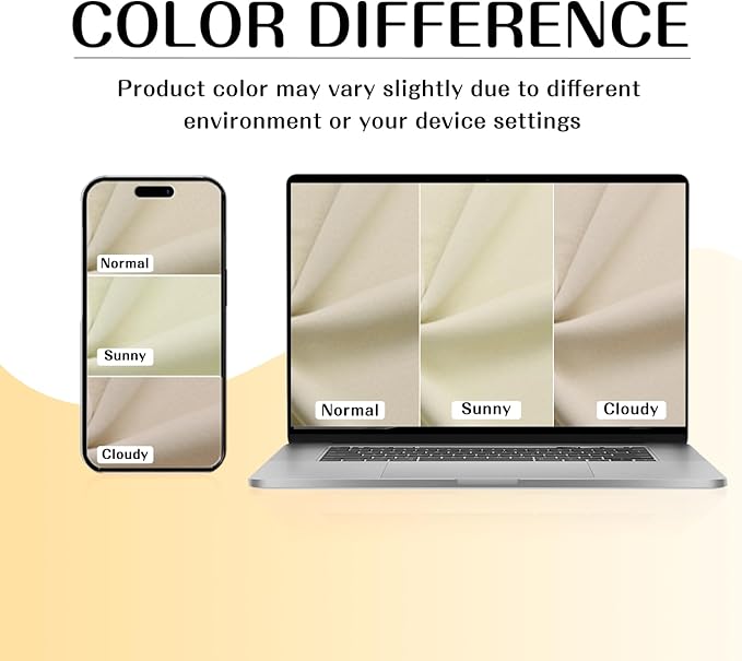 ChrisDowa Grommet Blackout Curtains for Bedroom - Thermal Insulated Room Darkening Curtains for Living Room (1 Panel Set, Beige,52W x 45L)