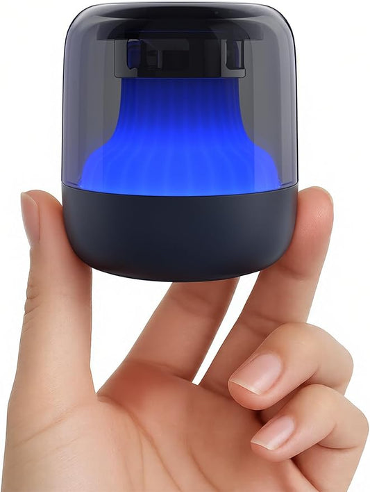 Babelio Pocket Glow White Noise Sound Machine - Upgraded 7 Color Night Lights, 20 Non-Looping Sounds, Timer & Memory Function, Portable for Adults & Babies, Black