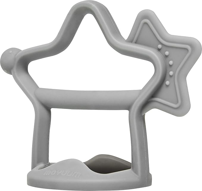 Moyuum Silicone Star Teether Toy | Made in Korea, Provides Teething Relief, Wearable Wrist Teether is Easy to Hold, Drop Resistant Bracelet, Babies 3+ Months