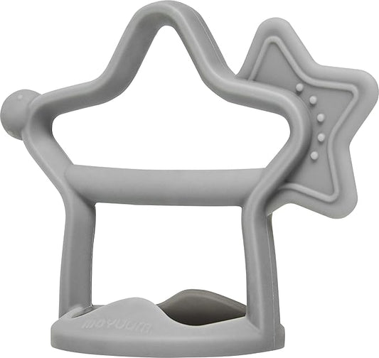 Moyuum Silicone Star Teether Toy | Made in Korea, Provides Teething Relief, Wearable Wrist Teether is Easy to Hold, Drop Resistant Bracelet, Babies 3+ Months