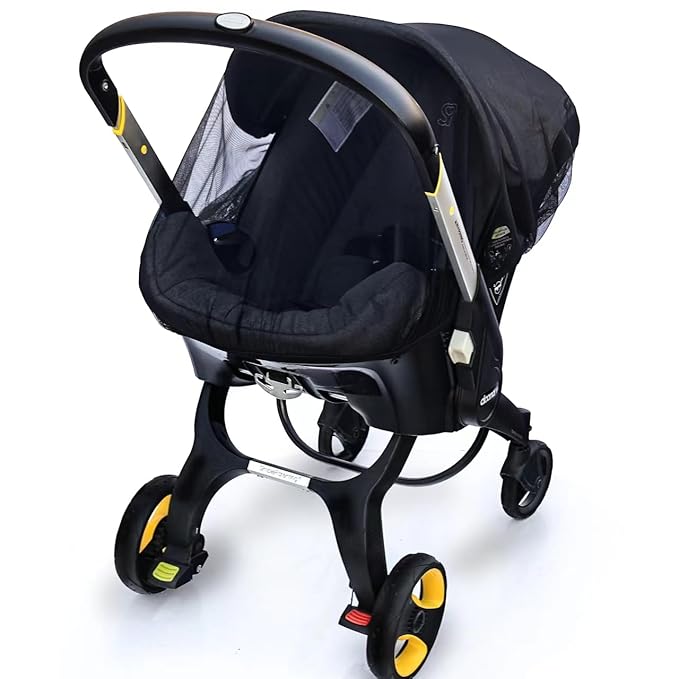 Mosquito Net for Baby Car Seats,Baby Mosquito Net for Infant Car Seats,Infant Stroller and Bassinets,Portable Durable, Long-Lasting Infant Insect Shield Netting,Premium Quality,Machine Washable(Black)