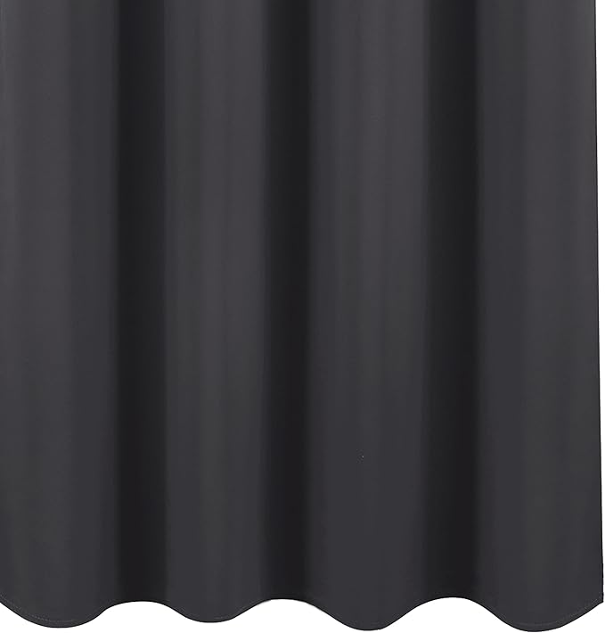 LEMOMO 100% Blackout Curtains 66 x 84 Inch Dark Grey Curtains 2 Panels Darkening Thermal Insulated Bedroom Curtains