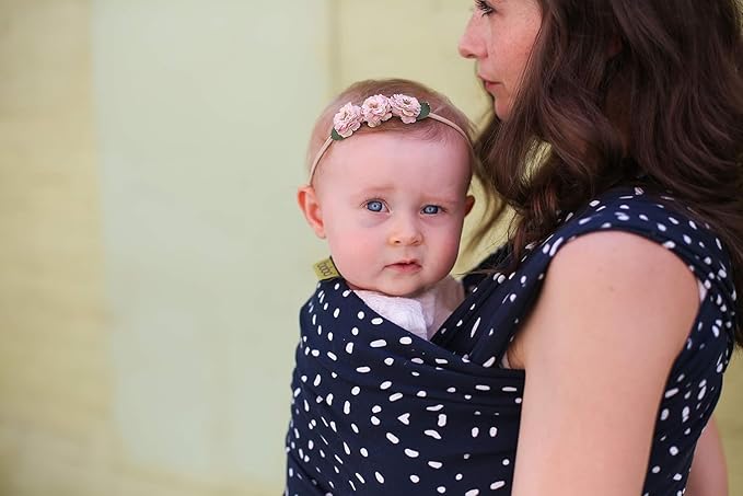 Seville Stretchy Baby Wrap - Newborn to Toddler Carrier - Hands-Free Sling - 7-35 lbs