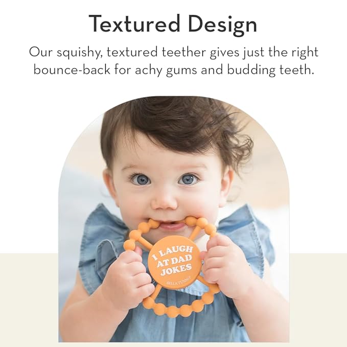Bella Tunno Happy Teether for Girls - Soft & Easy Grip Teething Ring Perfect for Babies and Teething Toys to Help Soothe Gums, Non-Toxic, BPA Free Silicone Teether, All Hail The Queen