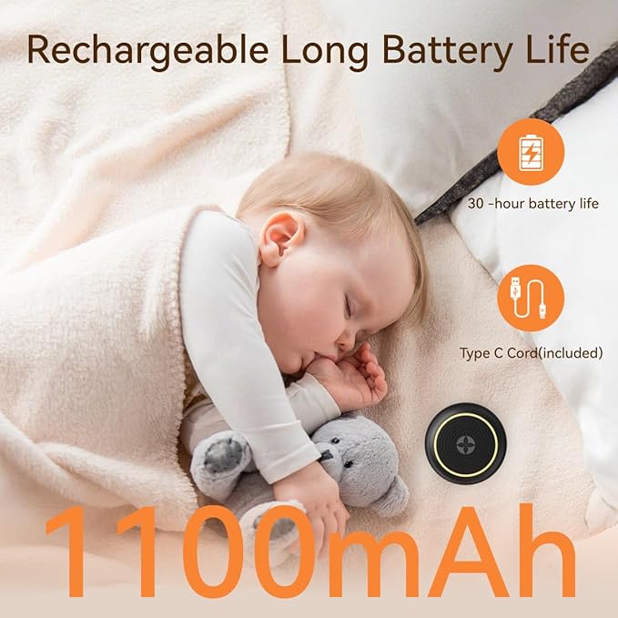 Sound Machine White Noise Machine with 30 Soothing Sounds 36 Levels Volume 5 Timers and Memory Function Effectively Blocks Noise Ideal Sleep Machine for Baby Kids Adults