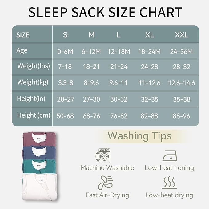 BubblePanda Modal Sleep Sack 0-6 Months 1.0 Tog Super Soft Baby Sleep Sack 3-6 Months for Infant 2-Way Zipper Newborn Wearable Blanket 0-3 Months