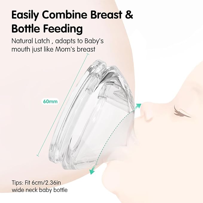 Aynmer Natural Flow Silicone Baby Bottle Nipple for Wide Neck Bottles Level 0, Extra Slow Flow (SS) Nipple, 0+ Months, 4 Counts (Pack of 1) BPA-Free