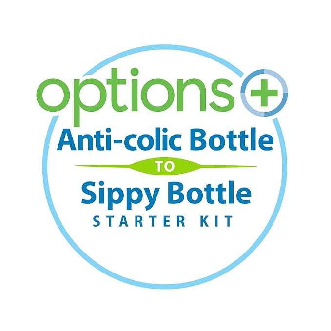 Dr. Brown’s Anti-Colic Options+ Wide-Neck Sippy Bottle Starter Kit, 9oz/270mL, with Level 3 Medium-Fast Flow Nipple and Soft 100% Silicone Sippy Spout, Pink, BPA Free, 6m+