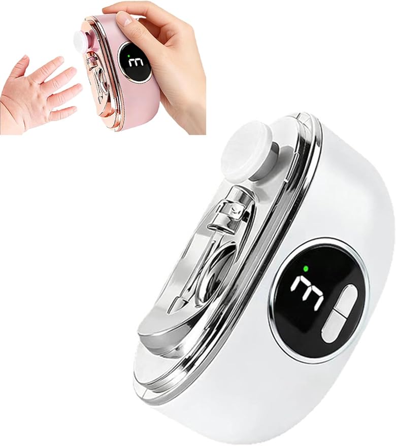 This New 2026 Electric Nail Clipper Features a Dual-Blade Design, a Large Display Screen, and Three Adjustable Speed Settings Suitable for Infants, Women, Men, Seniors, and Nails of All thicknesses