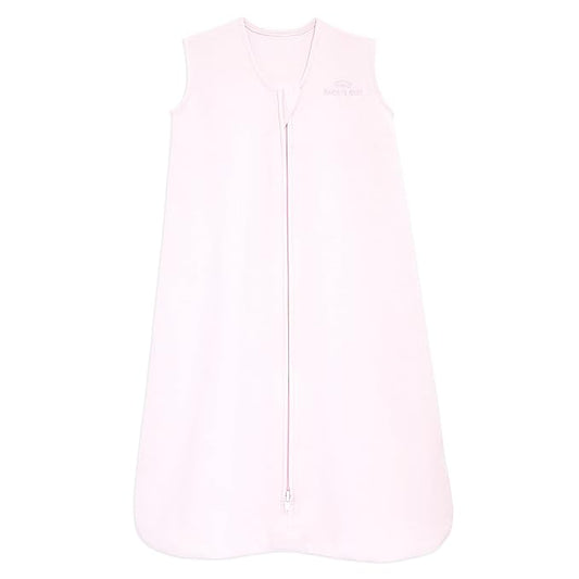 HALO SleepSack, 100% Cotton Wearable Blanket, Swaddle Transition Sleeping Bag, TOG 0.5, Soft Pink, Large, 12-18 Months