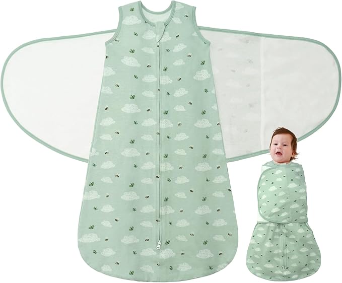 LILBESTIE Baby Swaddle Sleep Sack, 1.0 Tog New-Parent-Friendly Swaddle for Newborns & infant 6-12 Months Baby Wearable Blanket Reduce Startle Reflex, Newborn Boys Girls Registry Essentials
