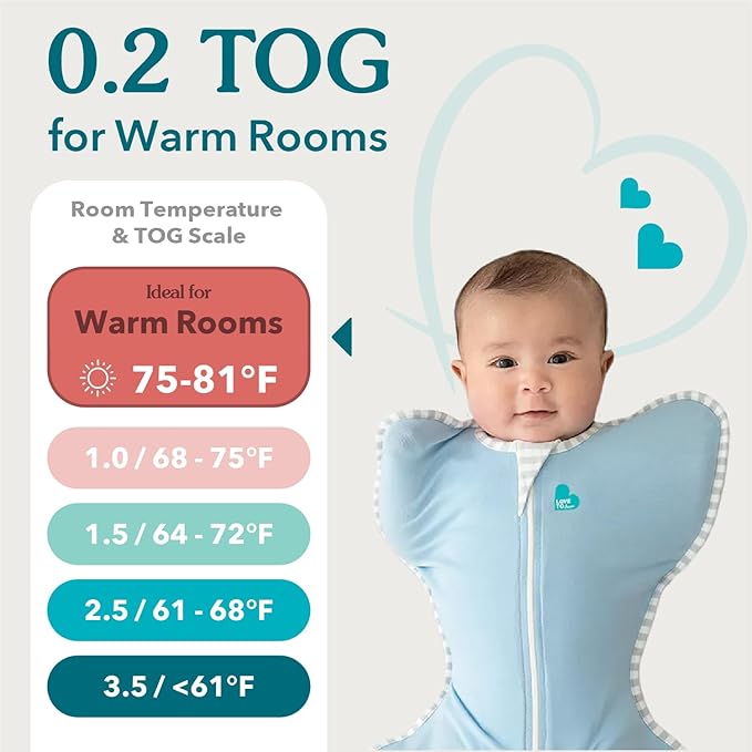 Love to Dream Swaddle Up, Arms Up Position, Light and Ultra-Breathable Cotton, Wearable Blanket Baby Sleep Sack, 0.2TOG, You are My White, Medium