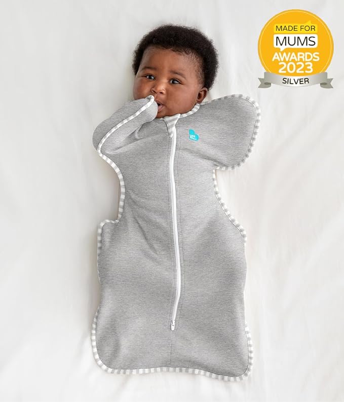 Love to Dream Swaddle UP, Baby Sleep Sack, Self-Soothing Swaddles for Newborns, Improves Sleep, Snug Fit Helps Calm Startle Reflex, New Born Essentials for Baby, Small 8-13lbs, Gray