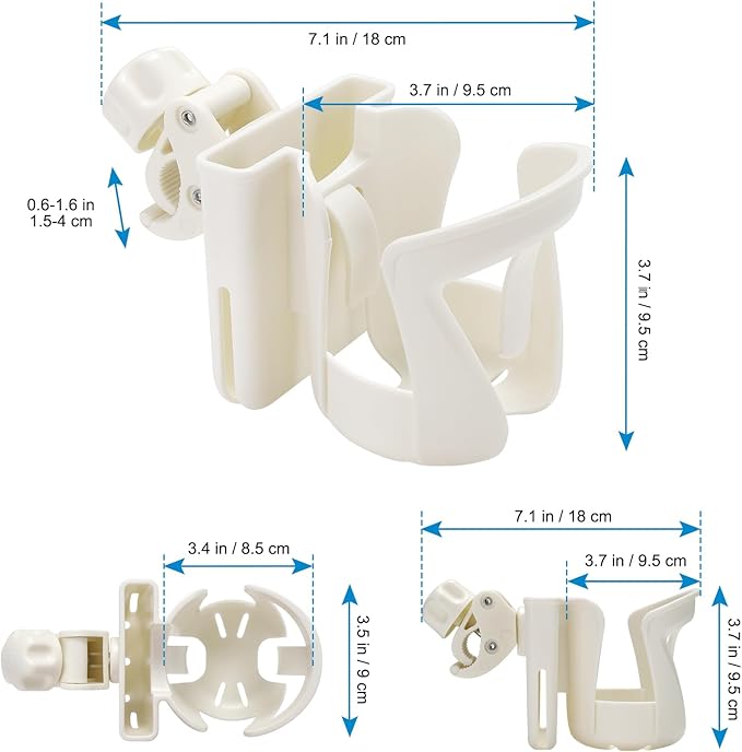Accmor 2-in-1 Walker Cup Holder with Phone Holder, Wheelchair Cup Holder, Rollator Cup Holder, Cup Phone Holder for Walker, Wheelchair, Rollator, Mobility Scooter