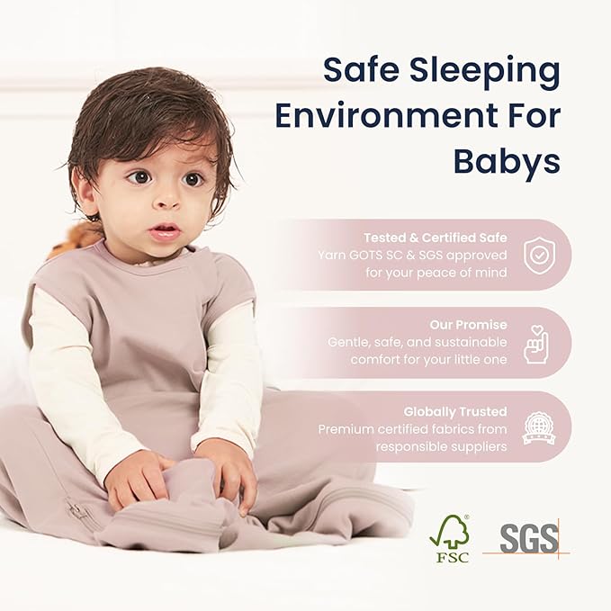 kaiya baby Unisex Sleeping Bag for Babies and Toddlers 0.5 Tog Sleep Sack 0-6 Months, Newborn Sleep Sack, Wearable Blanket Baby, One Piece Sleeveless, Gifts for Baby