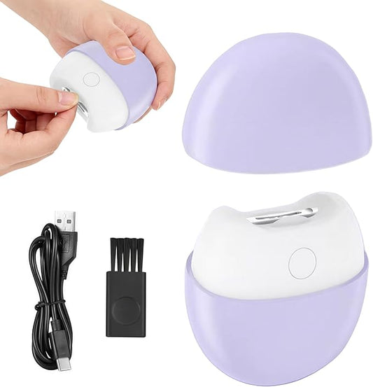2026 New 3 in 1 Automatic Electric Nail Clipper, Nail Trimmer with Light and Nail Scraps Storage for Seniors Adults Baby (Purple)