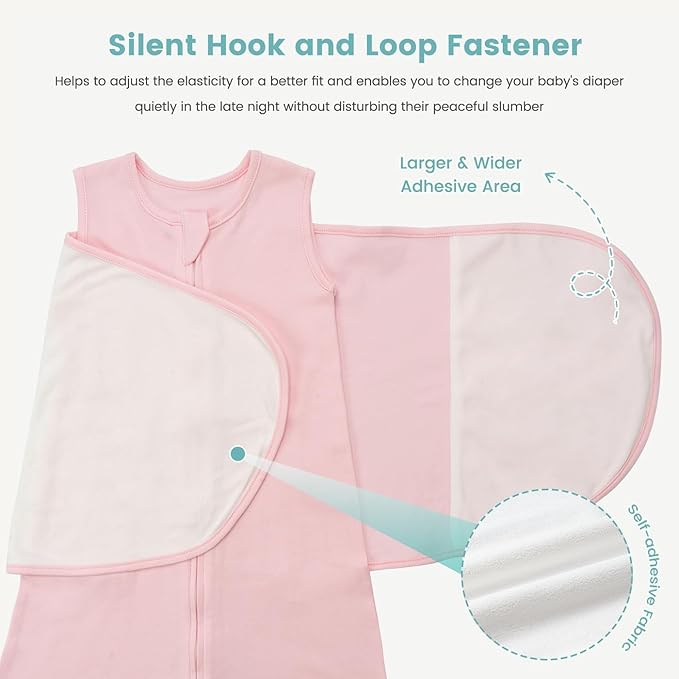 LILBESTIE Baby Swaddle Sleep Sack, 1.0 Tog New-Parent-Friendly Swaddle for Newborns & infant 6-12 Months Baby Wearable Blanket Reduce Startle Reflex, Newborn Boys Girls Registry Essentials