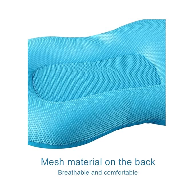 Baby Bath Mat, KAKIBLIN Bathtub Baby Bath Cushion Soft Anti-Slip Bath Pad 0-6 Month Infant Bath Pillow, Blue