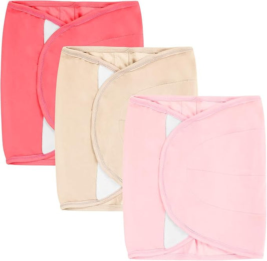 3-Pack Newborn Swaddle Wrap, Adjustable Velcro Swaddles Strap for Infants, Baby Arm Swaddle Band