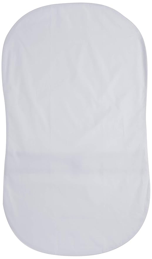 HALO BassiNest Fitted Sheet – 100% Cotton, Soft and Breathable Bassinet Sheet for Babies, 30” x 16” Pre-Shrunk Sheet, Solid White