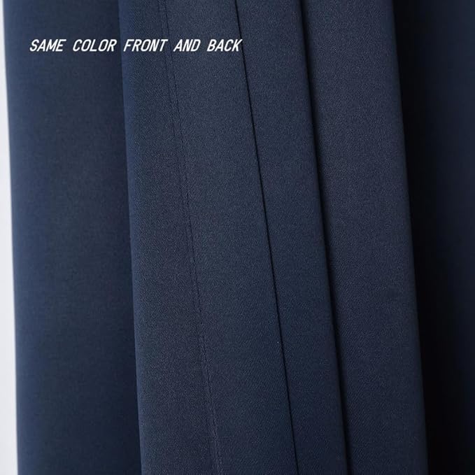 Extra Long Blackout Curtains - 2 Story High Living Room Drapes - Tall Curtains for High Ceiling or Long Window - 144 156 168 192 204 216 240 Inch 12ft-20ft Length(1 Panel,Navy, 100″x228″)